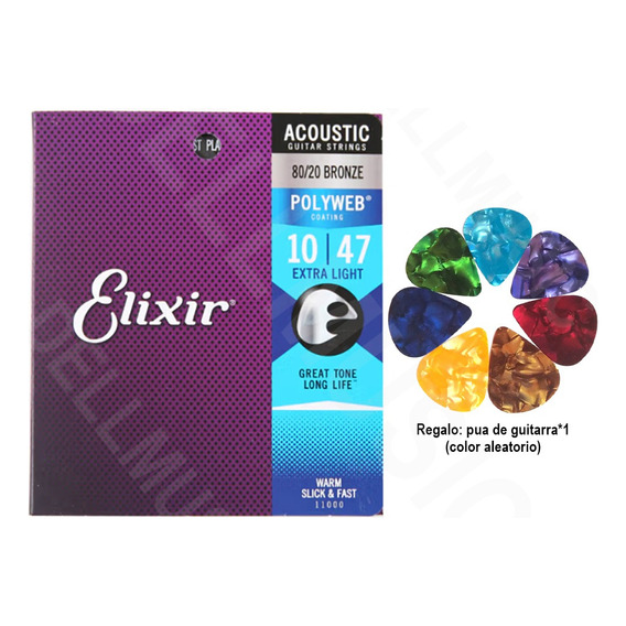 Cuerdas Guitarra Acustica 10-47 Elixir 11000