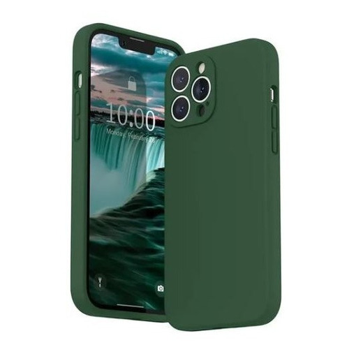 Carcasa Full Silicona Cubre Cámaras Para iPhone 12 Pro (3 Cámaras) - Color Verde - Marca Cellbox