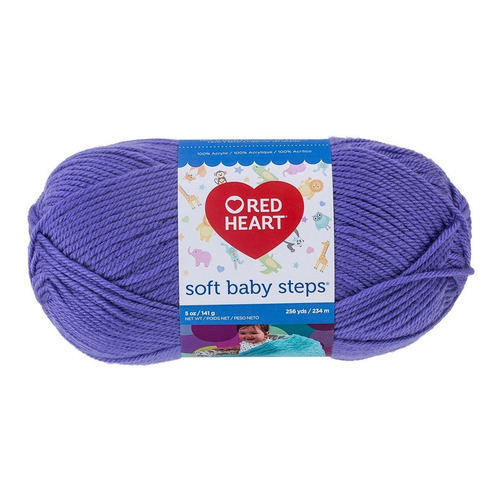 Estambre Acrílico Suave Liso Soft Baby Steps Red Heart Coats Color 9536 Light Grape