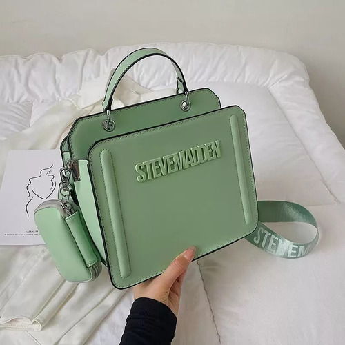 Color Sólido Letras Mano Bl Bolsa De Hombro Bolsa Crossbody Color Verde