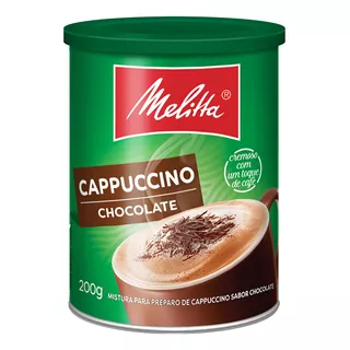 Café Instantâneo Cappuccino Melitta Solúvel Chocolate Sem Glúten Lata 200 G