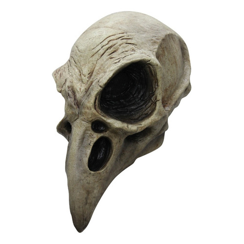 Máscara Cráneo Cuervo Crow Skull Disfraz Halloween Terror Color Crema