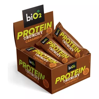 Barrinha Vegana Bio2 Protein Crunchy Bar Caramelo 9 Un 50g