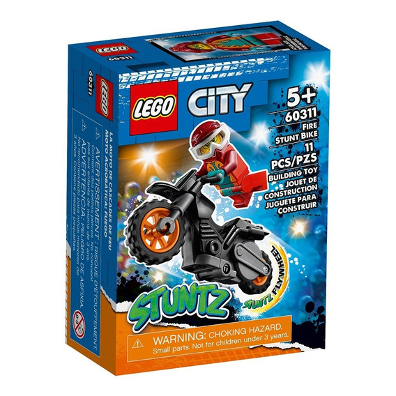 Juguete Lego City Moto Acrobatica Fuego 11 Piezas Febo