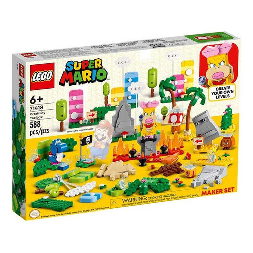 Kit Lego Super Mario Caja De Herramientas Creativas 71418 6+ 588