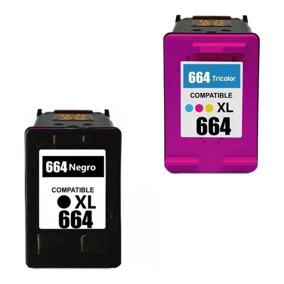 Tinta 664 Xl Pack Negro Y Color Alternativo