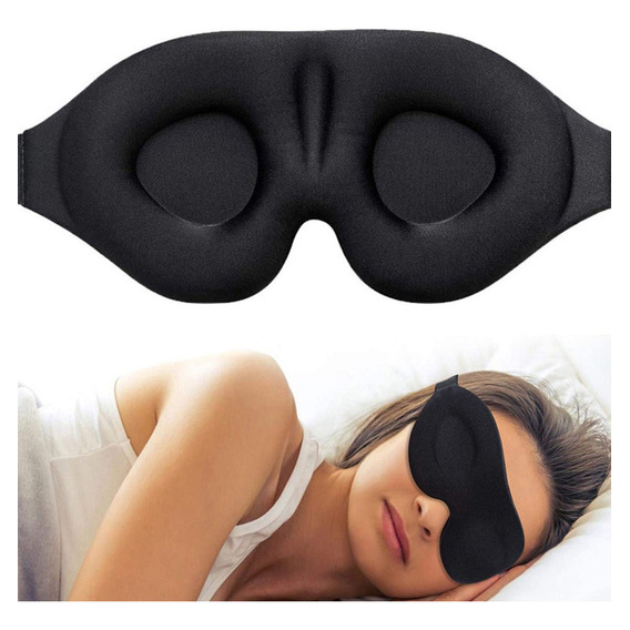 Máscara Para Dormir, Diseño Cóncavo En 3d, 100% Opaca, Ultra