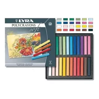 Pastel Tiza Tizapasteles Crayons Soft Lyra 24 Colores Dibujo