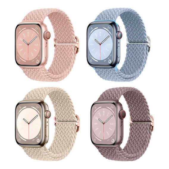 4 Correas Trenzadas Para Apple Watch Ultra 9 8 7 Se 6 5 3 2