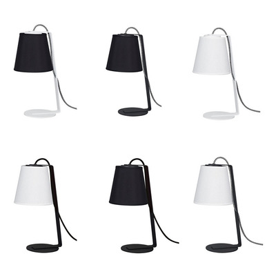Veladores Modernos Lamparas Mesa Luz Cable Textil Led Lsi