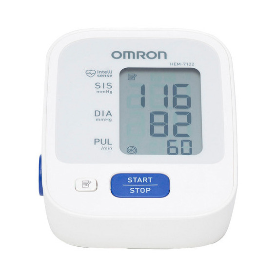 Omron Monitor De Presión Arterial De Brazo. Hem-7122 Color Blanco