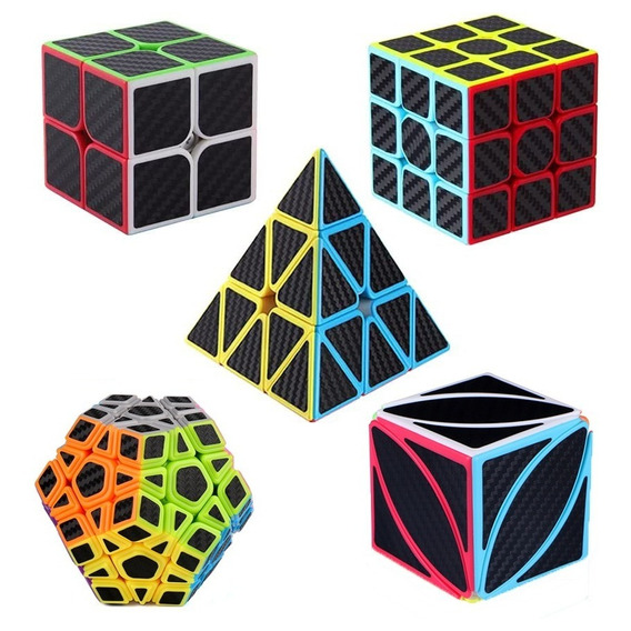 Paquete De 5 Cubos Cobra 2x2 3x3 Megaminx Pyraminx Y Skewb