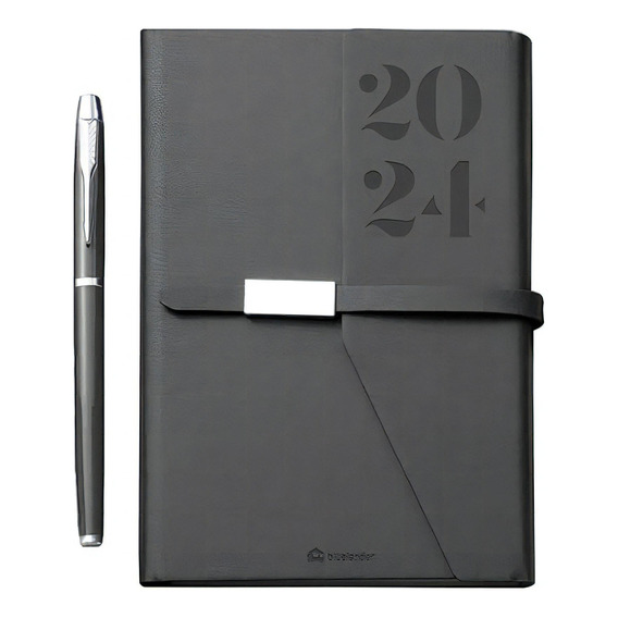 Agendas 2024 Escolares Organizador Planeador A5 21*14.5 Cm Color de la portada Gris Agenda