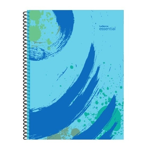 Cuaderno Universitario Espiral Ledesma Essential 22x29 84 Hs Color RAYA CELESTE