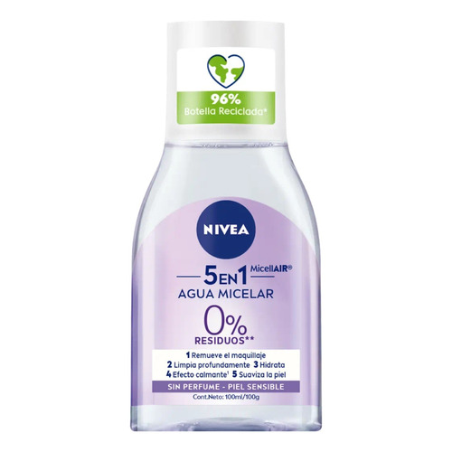 Loción Agua Micelar 3 En 1 Nivea Piel Sensible 100ml