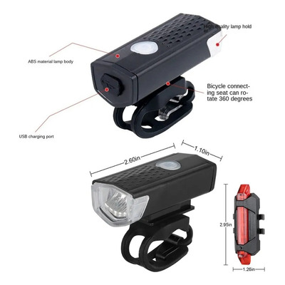 Linterna Luces Led Para Bicicleta Recargable 