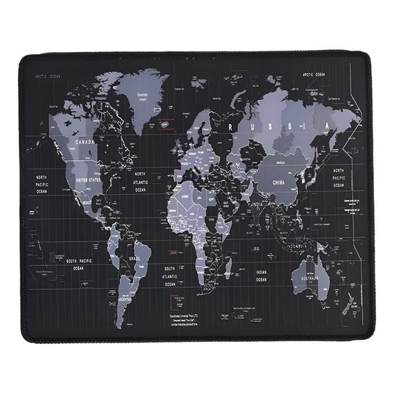 Mouse Pad Gamer Alfombrilla Antideslizante Mapa 29 X 25 Cm 