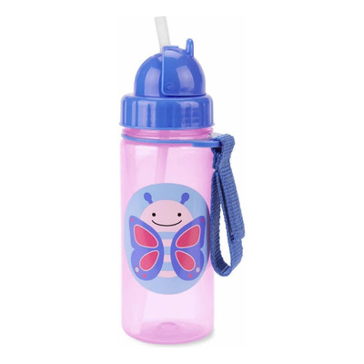 Garrafa Infantil Com Canudo Skip Hop Flip Zoo 384,5ml