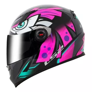 Capacete Ls2 Classic Ff358 Tribal Rosa Feminino Lançamento