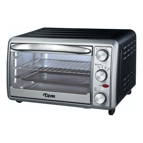 Horno de mesa eléctrico Tem T1LEO22 22L negro/acero 220V