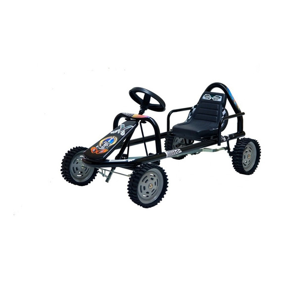 Vehículo a pedal kartings Katib 601 color negro