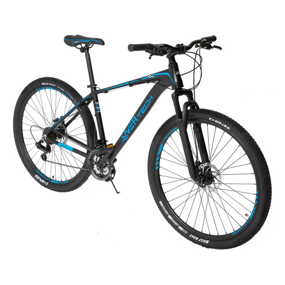 Bicicleta Mtb Overtech R29 Aluminio Full Shimano Fr Disco Pp Color Negro/Azul/Azul Tamaño del cuadro S