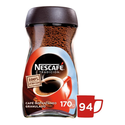 Café Instantáneo Granulado Nescafé Tradición Frasco 170 G