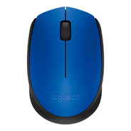 Mouse Inalámbrico Logitech  M170 Azul Y Negro