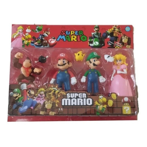 Set Muñecos Super Mario Bros Con Accesorios Genérico Luigi Color Set 1