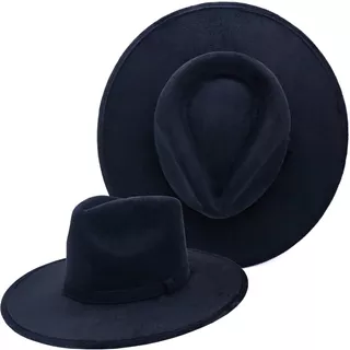 Sombrero Unisex Gamuza Horma Moño Elegante Retro Vintage