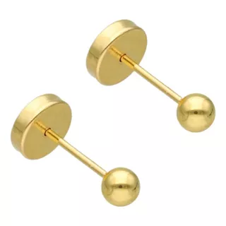 Aros Abridores Bebe Lili Oro 18k Bolita 3mm Li-102