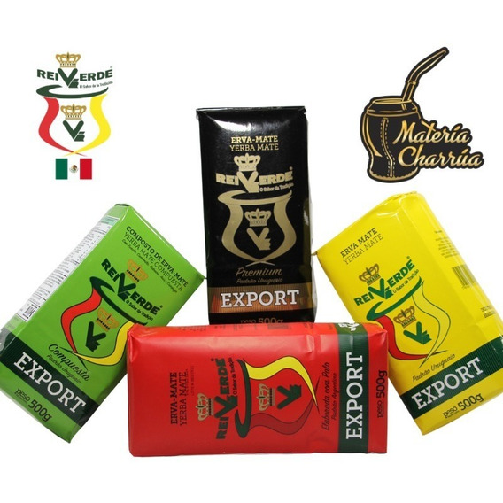 Yerba Mate Rei Verde Kit 4 Variedades 2kg Moliendas Uy Y Ar