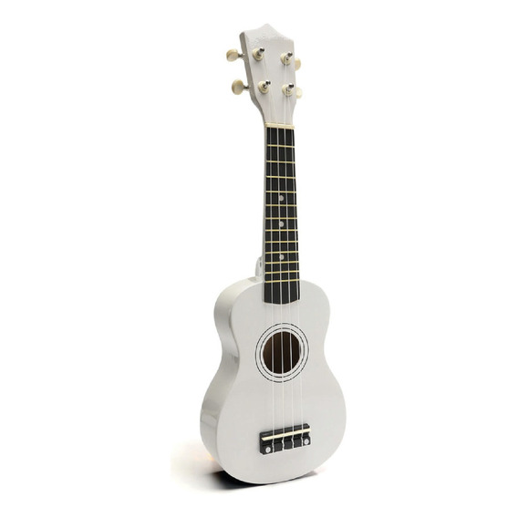 Ukelele Femmto Soprano En Tilo Con Funda Y Cuerdas Extras Color Blanco