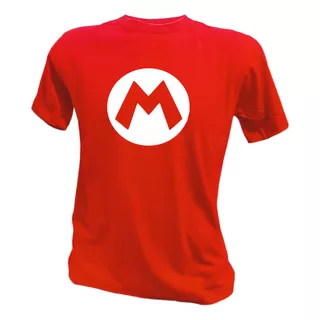 Camiseta Tradicional Masculina Vermelha Mario