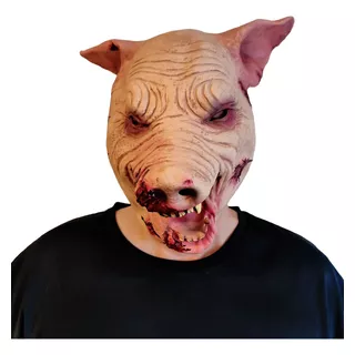 Mascara Cerdo Asesino Saw Látex Sangriento Disfraz Halloween