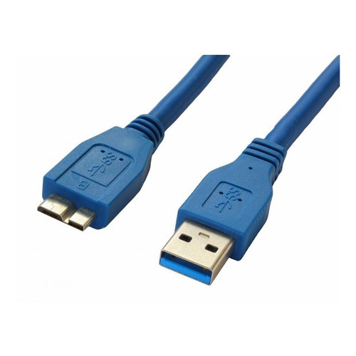 Cable Micro Usb 3.0 Para Disco Externo Wd Passport 1 Metro Color Azul