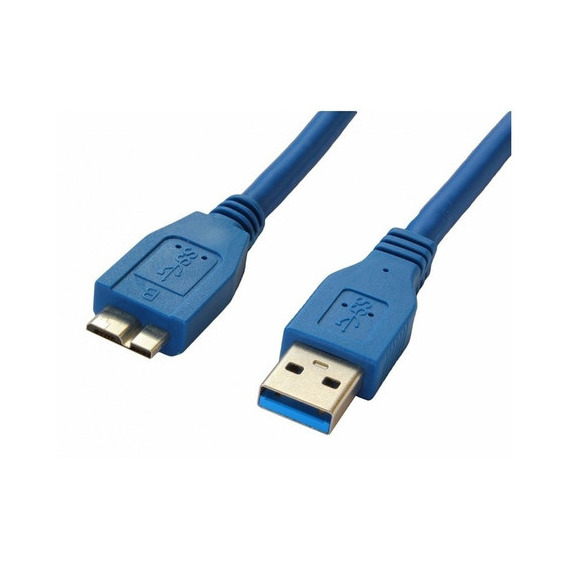 Cable Micro Usb 3.0 Para Disco Externo Wd Passport 1 Metro Color Azul