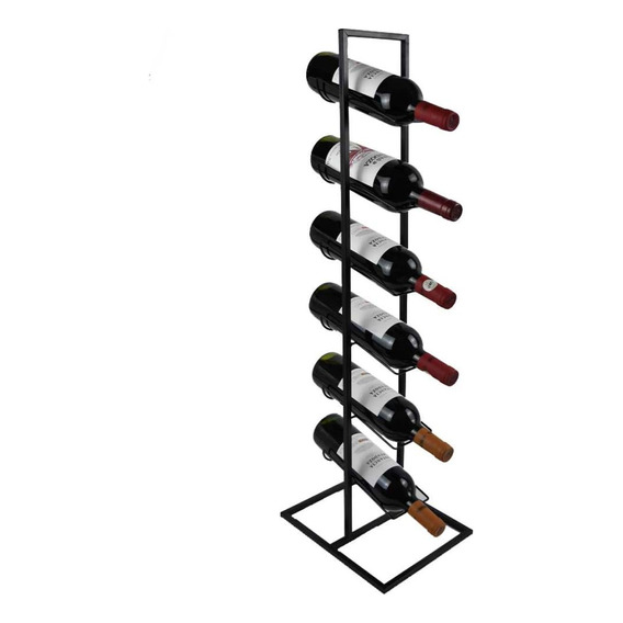 Rack Vinera Vertical Para 6 Botellas En Metal Oferta
