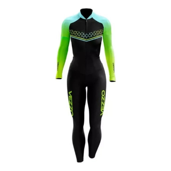 Vezz0 Maillot Bici Mujer Mono Gel Manga Larga Pantalón