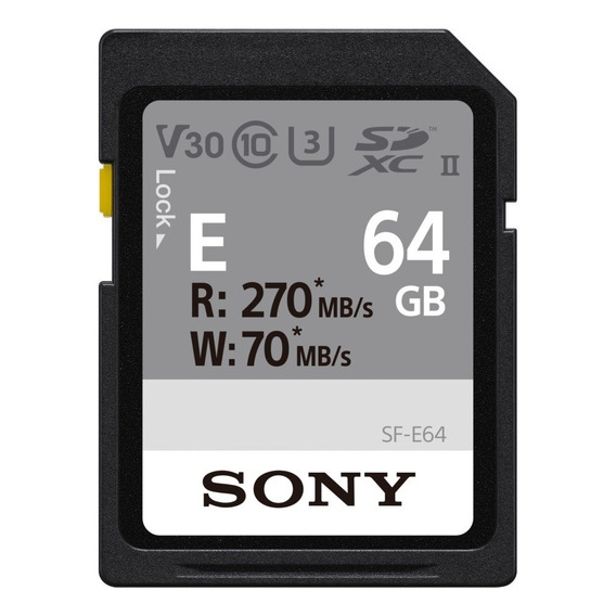 Tarjeta De Memoria Sony Sd Uhs-ii 64 Gb Sf-e64 Para Camara