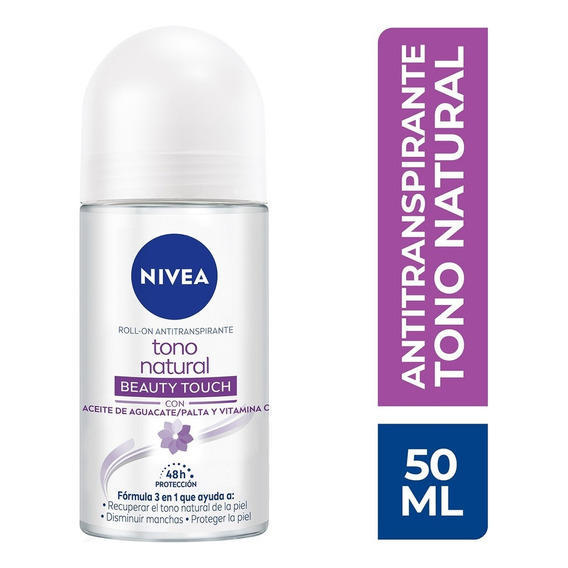 Nivea beauty touch desodorante tono natural aclarante 50 ml vitamina c roll on