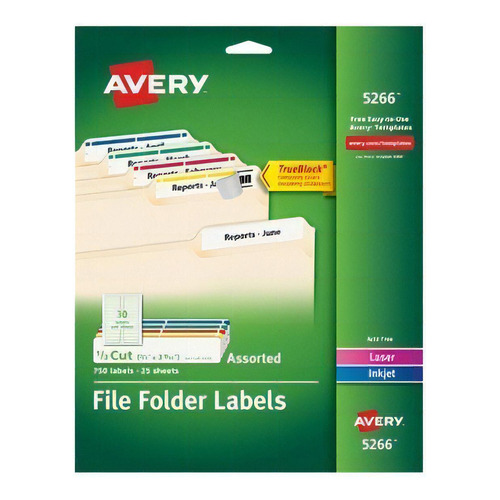 Etiqueta autoadherible con formato de hoja Avery 5266 rectangular