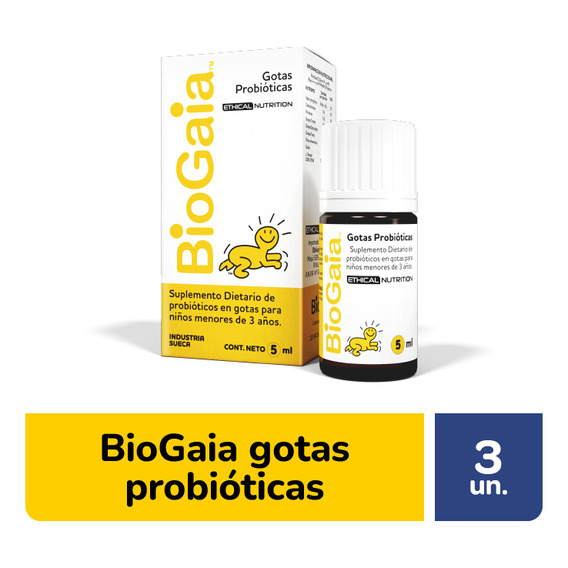 Biogaia Gotas Probioticas Suplemento Dietario 5 Ml X 3 Un