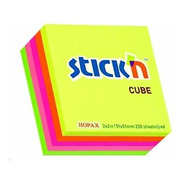 Block Notas Adhesivas Stickn Cube 51x51mm 250 Hojas Fluo