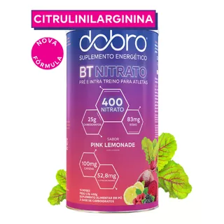 Bt Nitrato Pré Intra Citrulina Dobro Pink Lemonade 450g Veg