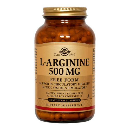 L-arginine 500 Mg - 250 Vegi Caps Sabor Sin Sabor