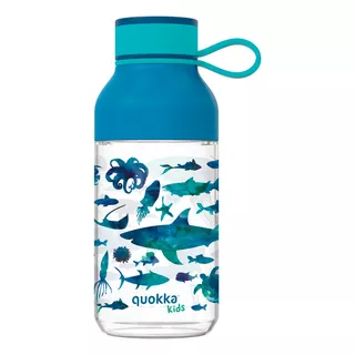 Botella De Agua Niño Tritan Libre Bpa 430ml Quokka Antigoteo Color Azul