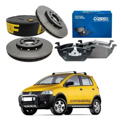  Kit Disco Pastilha Dianteiro Crossfox 1.6 2006 A 2010