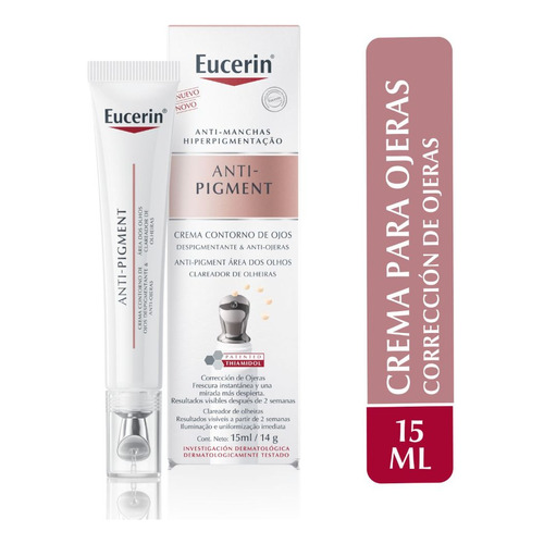 Contorno De Ojos Despigmentante | Eucerin Anti-pigment 15ml Momento de aplicación Día/Noche Tipo de piel Todo tipo de piel