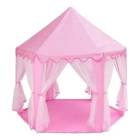 Carpa Castillo Casita Juegos Niñas Rosa Luces Kit